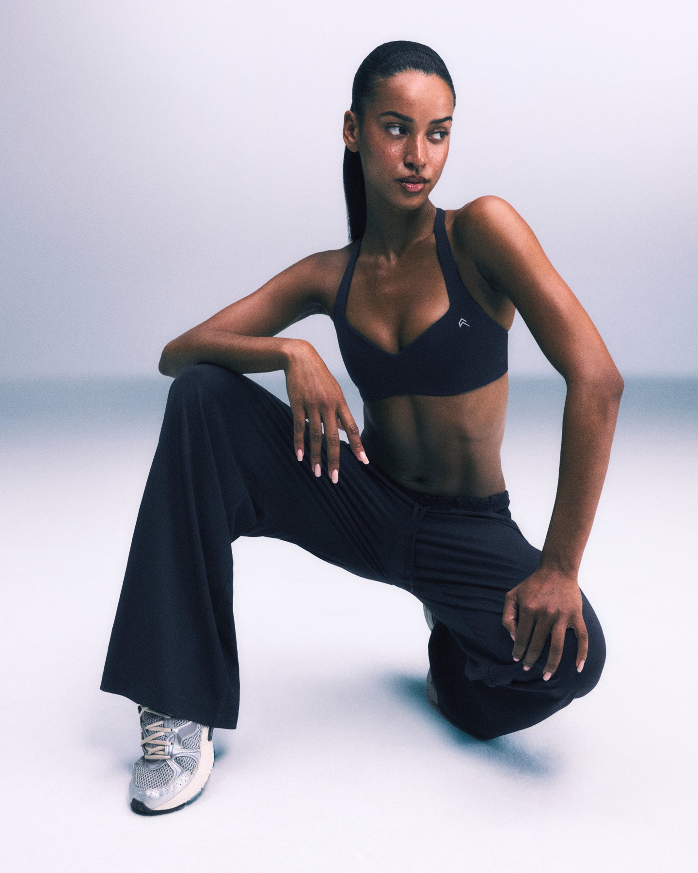 AirMove™ Straight Leg Drawcord Trousers | Oil Blue