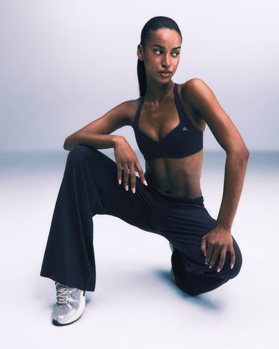 AirMove™ Straight Leg Drawcord Trousers | Oil Blue