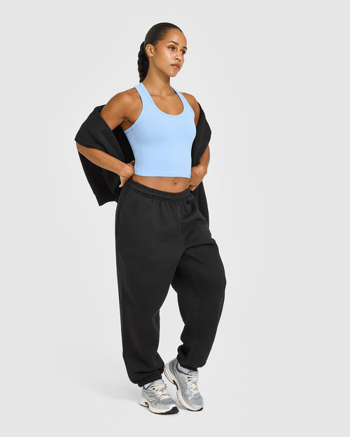 Cotton Fitted Mid Vest | Washed Powdered Blue