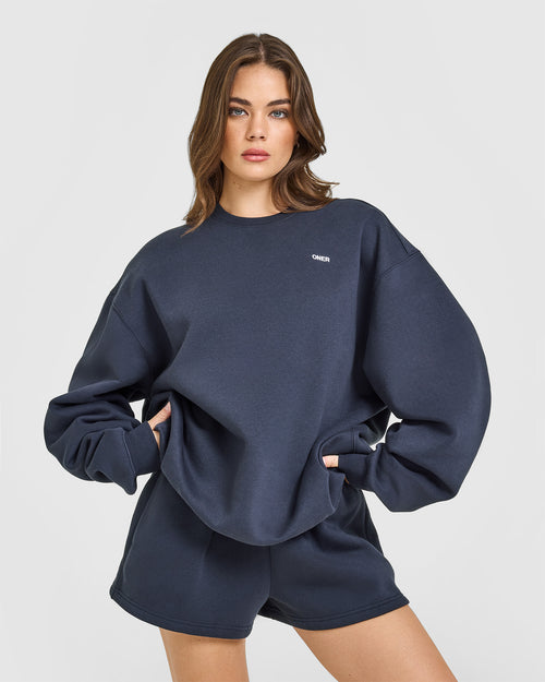 Oner Modal Foundations Crew Neck Sweatshirt | True Blue