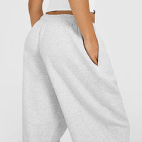 Foundations Oversized Oner Girlfriend Joggers | Light Grey Marl
