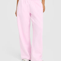 Foundations Oversized Oner Girlfriend Straight Leg Joggers | Chalk Pink