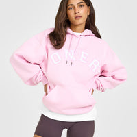 Foundations Oversized Oner Girlfriend Hoodie | Chalk Pink
