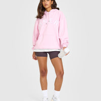 Foundations Oversized Oner Girlfriend Hoodie | Chalk Pink