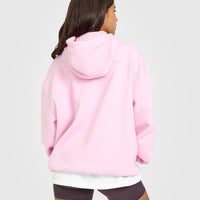 Foundations Oversized Oner Girlfriend Hoodie | Chalk Pink