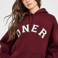Foundations Oversized Oner Girlfriend Hoodie | Rosewood