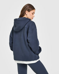 Foundations Oversized Oner Girlfriend Hoodie | True Blue