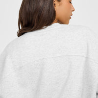 Foundations Oversized Oner Girlfriend Sweatshirt | Light Grey Marl
