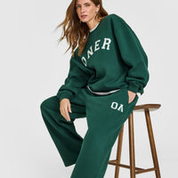 Foundations Oversized Oner Girlfriend Sweatshirt | Racing Green