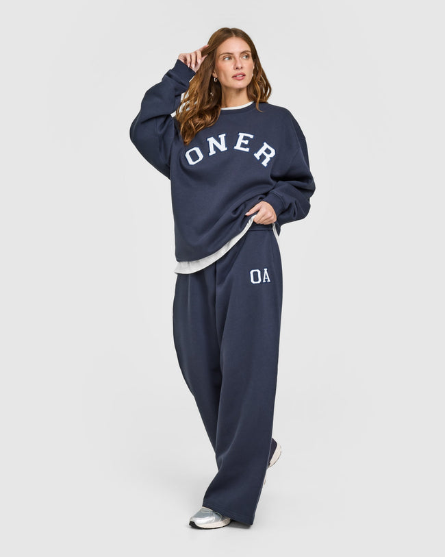 Foundations Oversized Oner Girlfriend Sweatshirt | True Blue