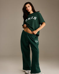 Oversized Oner Girlfriend Washed T-Shirt | Racing Green