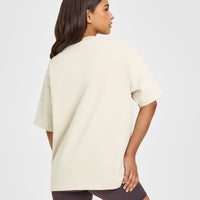 Oversized Oner Girlfriend Washed T-Shirt | Sand