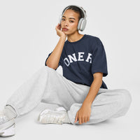 Oversized Oner Girlfriend Washed T-Shirt | True Blue