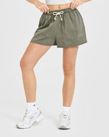 Raw Lounge Oversized Shorts | Washed Alpine Green