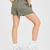 Raw Lounge Oversized Shorts | Washed Alpine Green