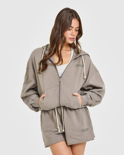 Oversized Zip Hoodie Women's - Minky | Oner Active UK