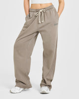 Raw Lounge Wide Leg Joggers | Washed Minky