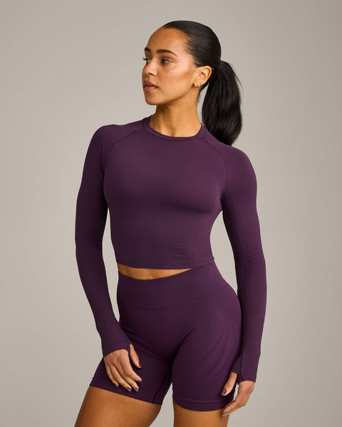 Oner Seamless Fitted Long Sleeve Mid Top Light Blackberry Purple