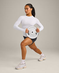 Oner Seamless Fitted Long Sleeve Regular Top | White