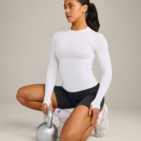 Oner Seamless Fitted Long Sleeve Regular Top | White