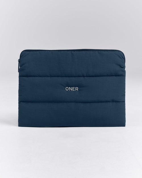 Quilted Laptop Pouch | Storm Blue