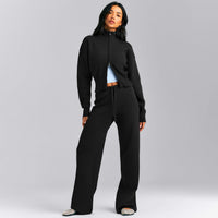 Mid Weight Cotton Knit Cardigan | Black