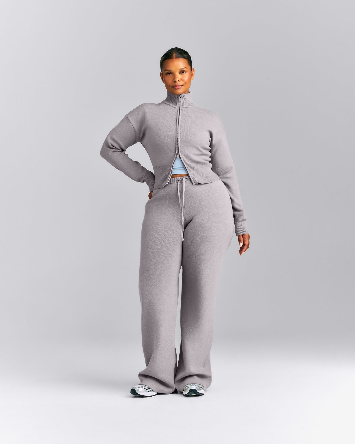 Mid Weight Cotton Knit Cardigan | Dark Zinc Grey