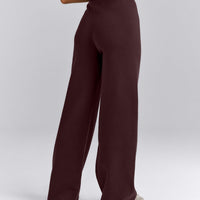 Mid Weight Cotton Knit Trouser | Plum Brown