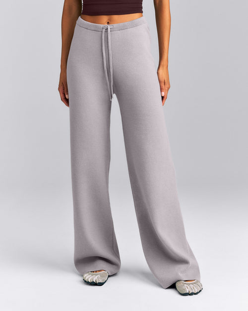 Mid Weight Cotton Knit Trouser | Dark Zinc Grey