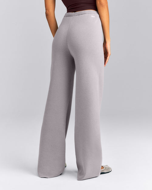 Mid Weight Cotton Knit Trouser | Dark Zinc Grey
