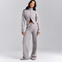 Mid Weight Cotton Knit Trouser | Dark Zinc Grey