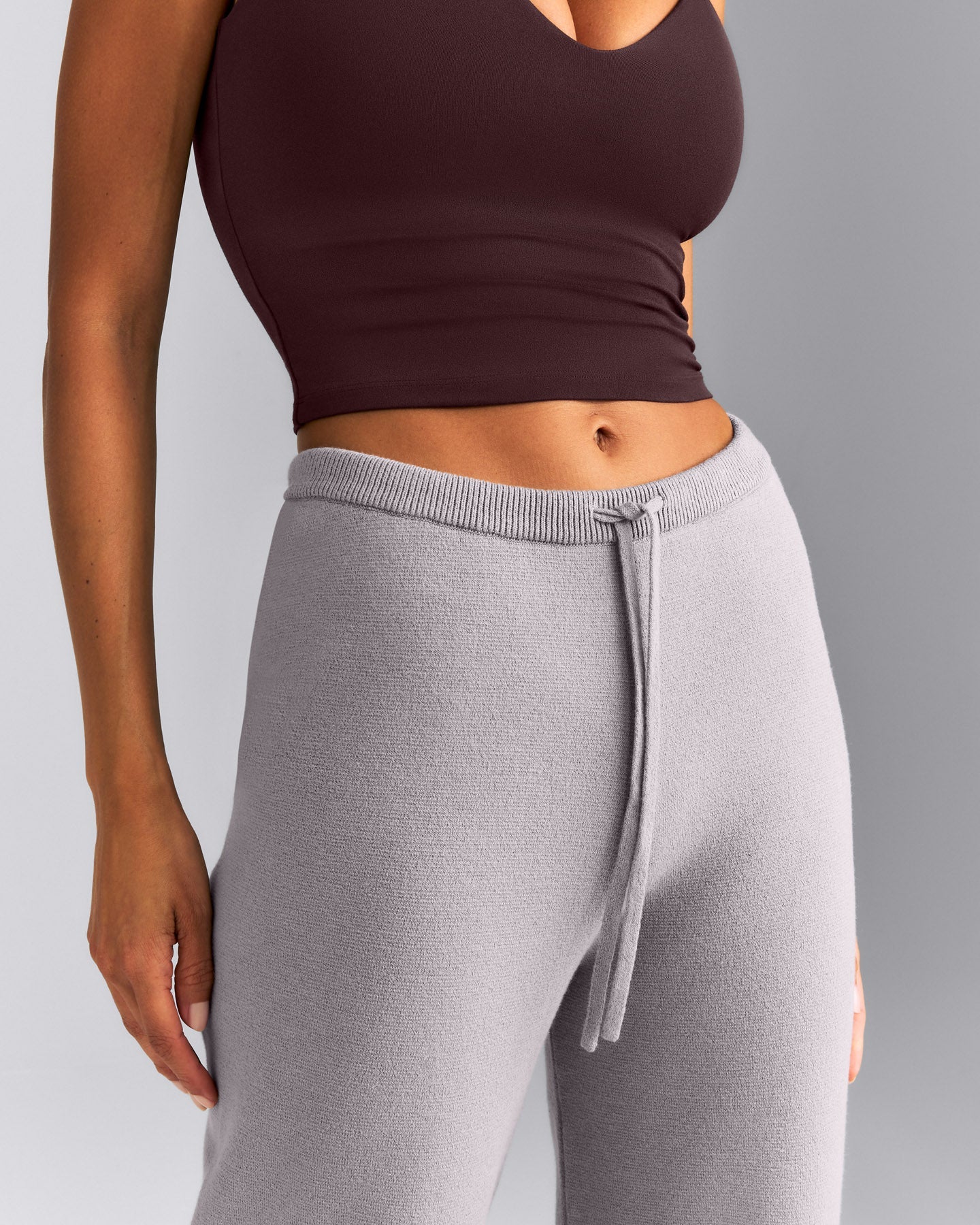 Mid Weight Cotton Knit Trouser | Dark Zinc Grey
