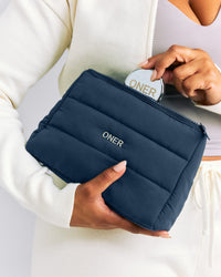 Quilted Pouch | Storm Blue