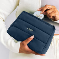 Quilted Pouch | Storm Blue