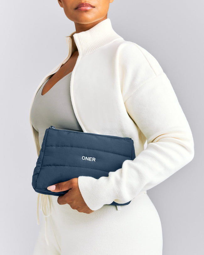 Quilted Pouch | Storm Blue