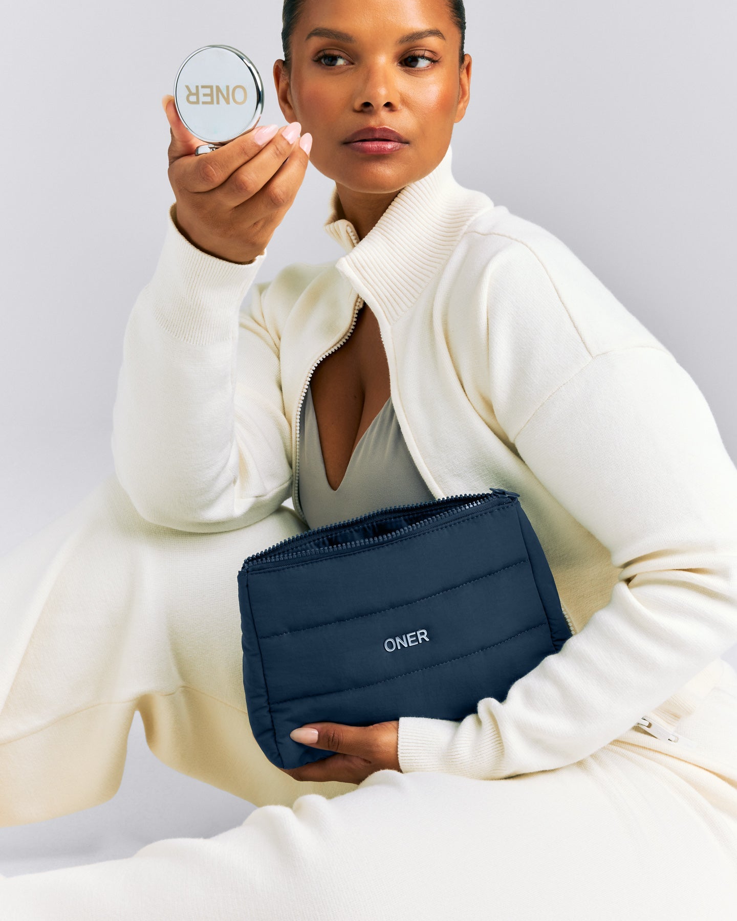 Quilted Pouch | Storm Blue
