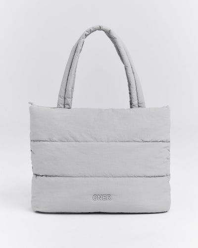 Quilted Tote Bag New Branding | Platinum Grey