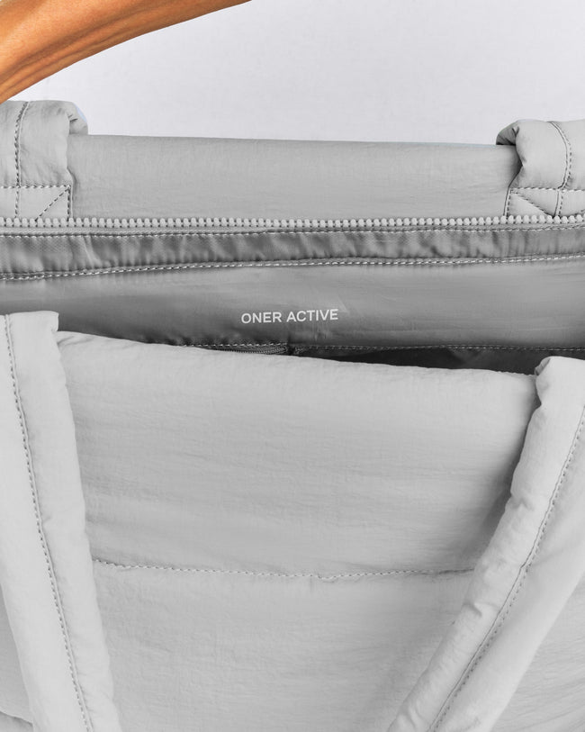 Quilted Tote Bag New Branding | Platinum Grey