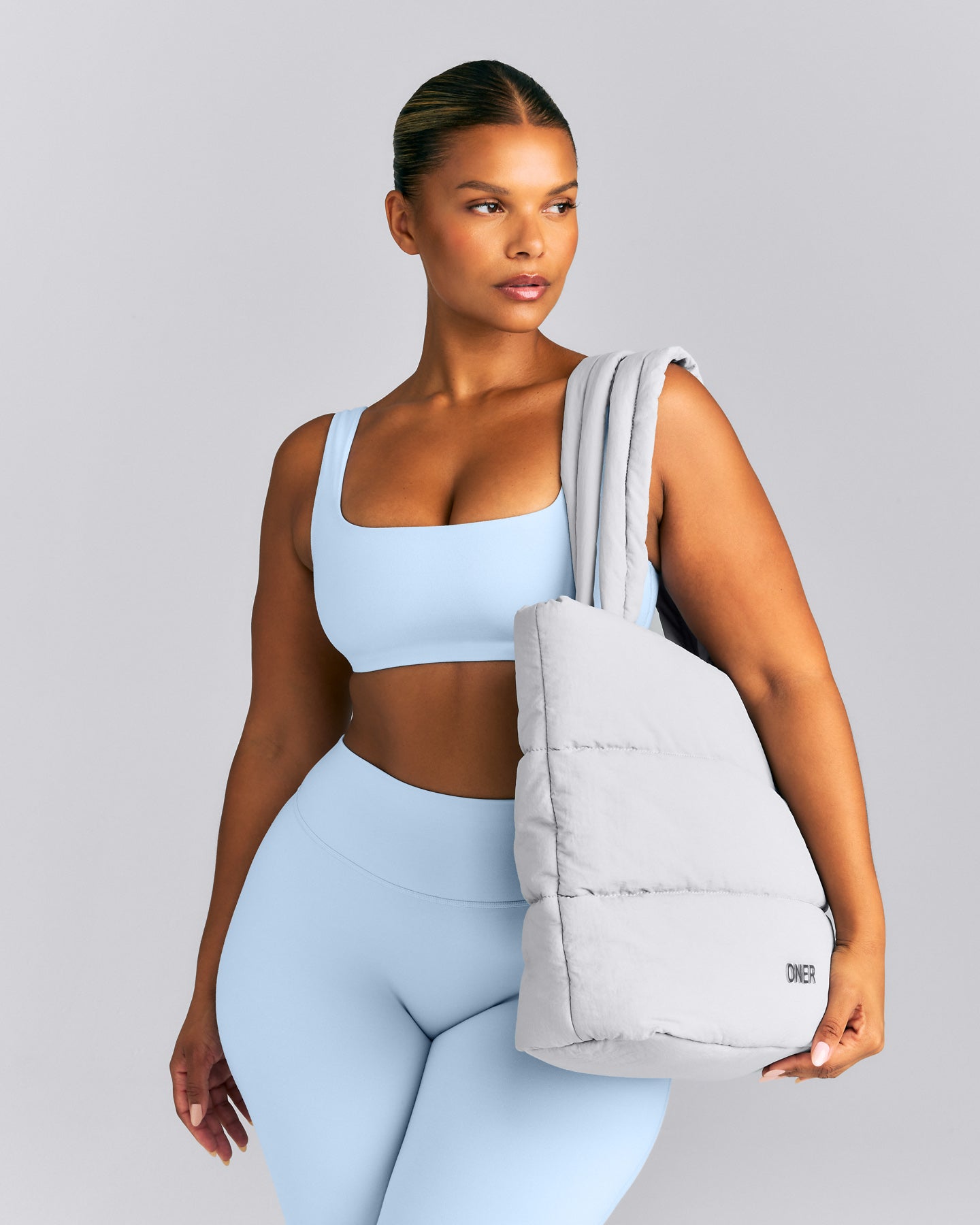 Quilted Tote Bag New Branding | Platinum Grey