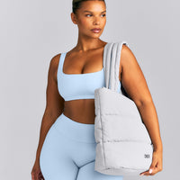 Quilted Tote Bag New Branding | Platinum Grey