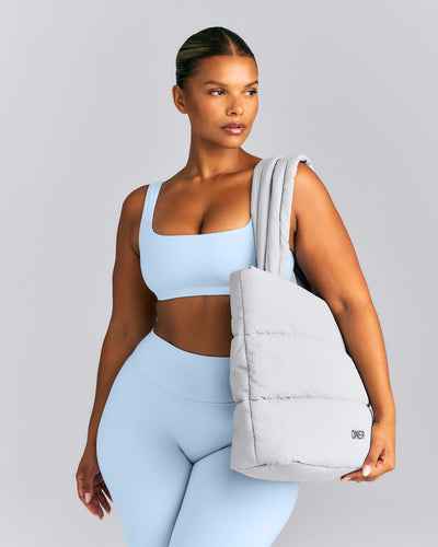 Quilted Tote Bag New Branding | Platinum Grey