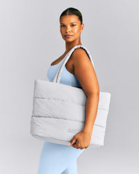Quilted Tote Bag New Branding | Platinum Grey