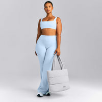 Quilted Tote Bag New Branding | Platinum Grey