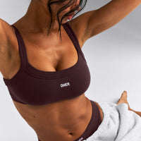Seamless Scoop Neck Bralette | Plum Brown