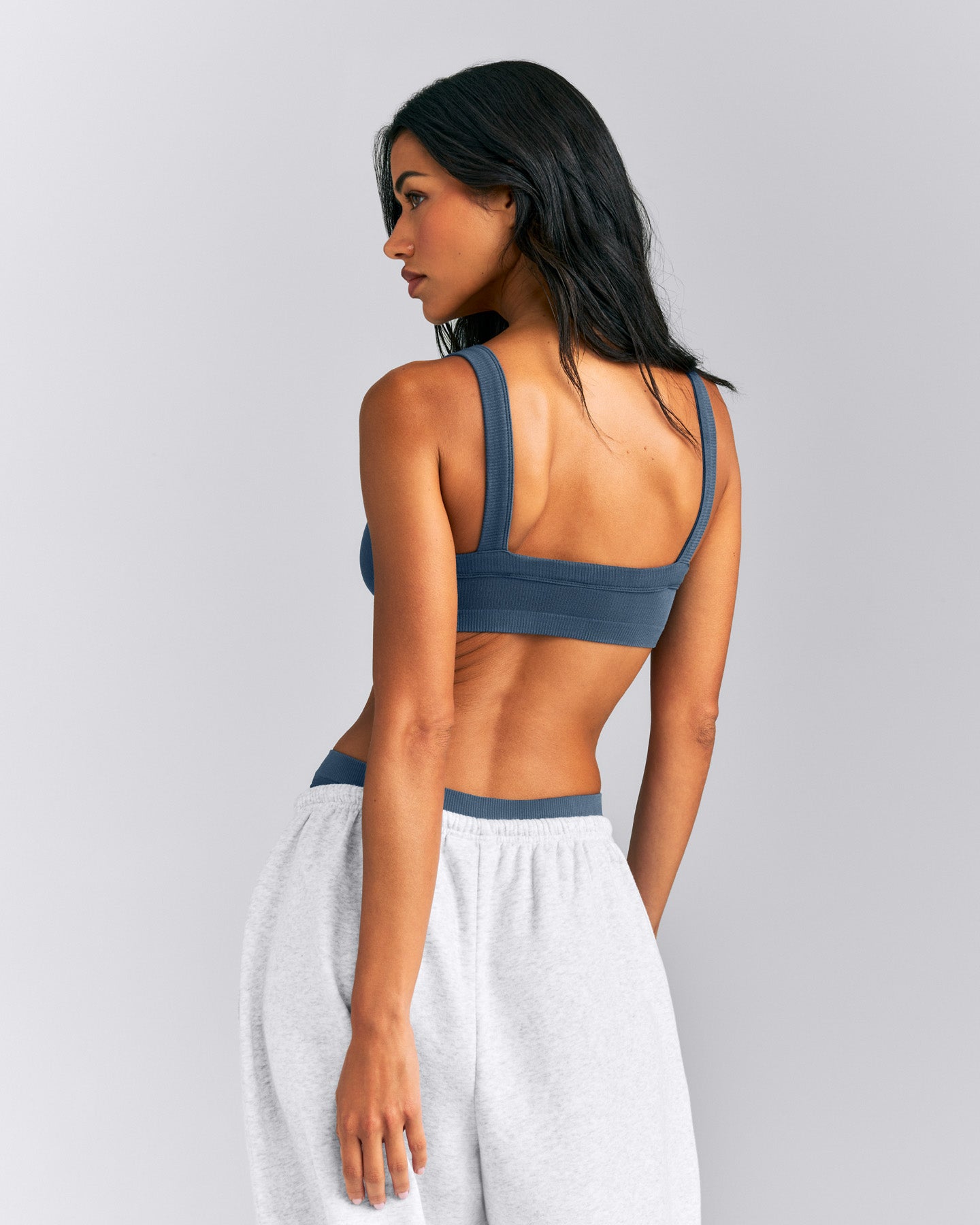 Seamless Scoop Neck Bralette | Storm Blue