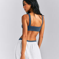 Seamless Scoop Neck Bralette | Storm Blue