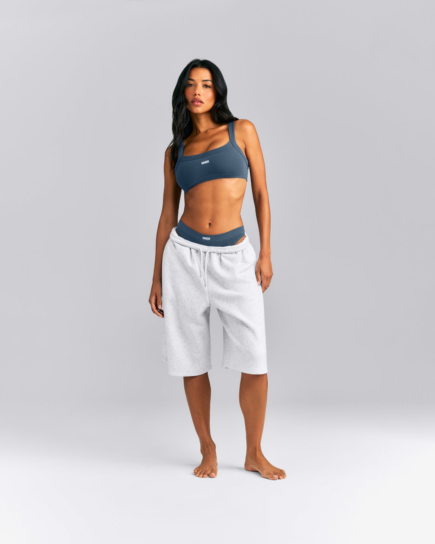 Seamless Scoop Neck Bralette | Storm Blue