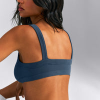 Seamless Scoop Neck Bralette | Storm Blue