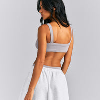 Seamless Scoop Neck Bralette | Warm Zinc Grey