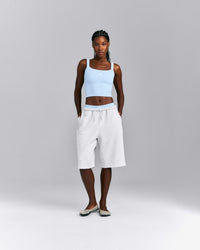 Seamless Scoop Neck Vest | Mist Blue